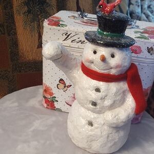 ☃️ Figurine with Red Scarf, Hallmark